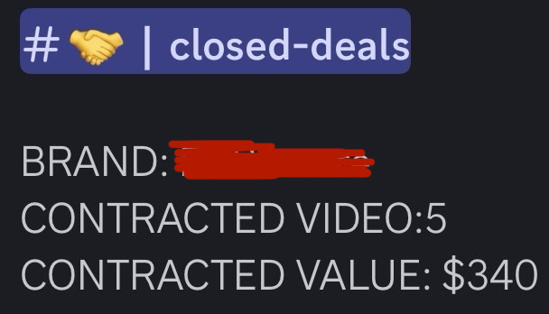 Closed deal — $340