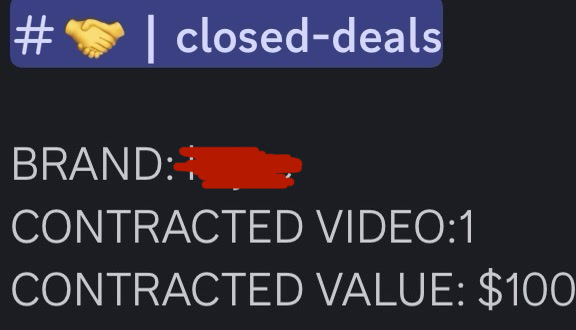 Closed deal — $1,300